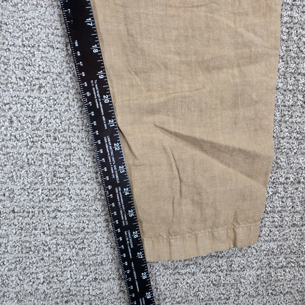 Todd Snyder Beach Pants Mens Medium 100% Linen Elastic Waist Pull On Tan Beige